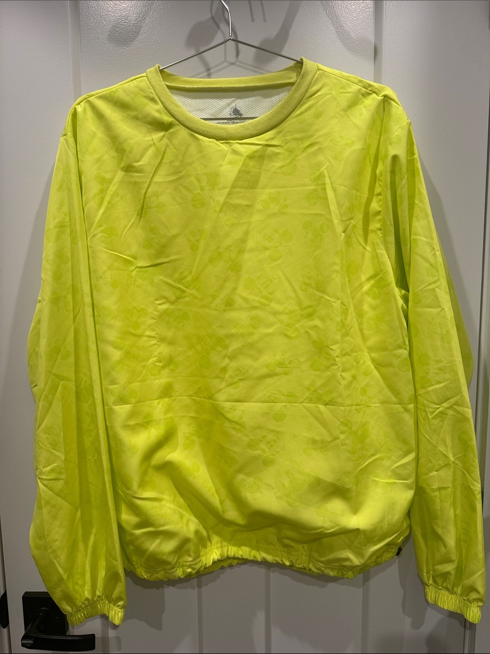 Disney Neon Yellow Athletic Pullover water resistant medium